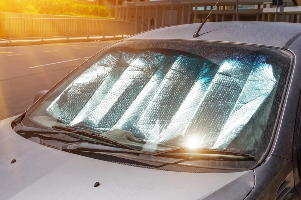 sunshade cover to protect car from direct sun exposure