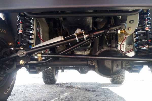 Adjustable track bar upgrade for a suspension lift