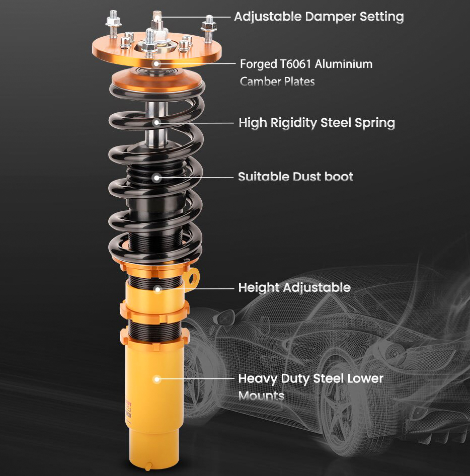 maxpeedingrods coilovers design and overall features