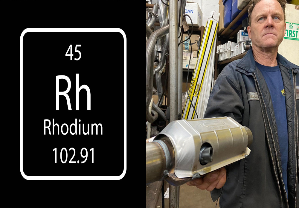 How much rhodium is in a catalytic converter